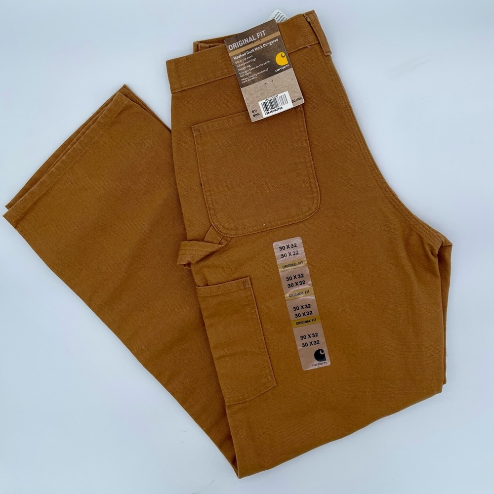 Carhartt Original Fit washed duck work dungaree work pants 30 x 32 New